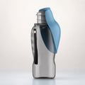 VelloPaw 800ml portable dog water bottle in Blue Grey Leaf