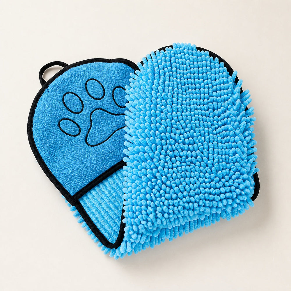 VelloPaw Chenille Pet Bath Mitt