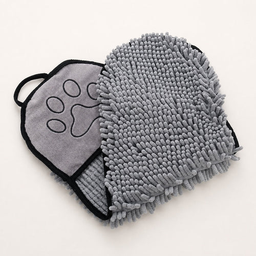 VelloPaw microfiber pet bath towel in Grey