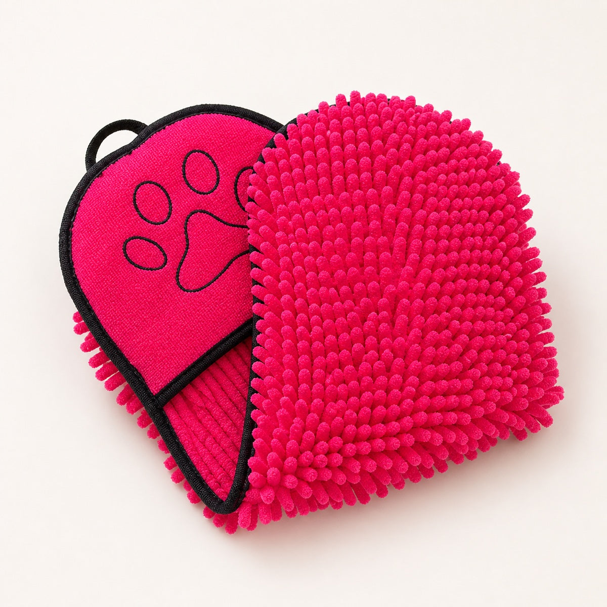 VelloPaw microfiber pet bath towel in Rose Red